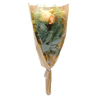 造花 シルクフラワー 『フラワーブーケ マムローズ オレンジ ZYJP2437-4』 【ユザワヤ限定商品】