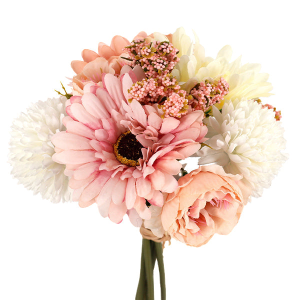 artificial flower silk flower "Gerbera Bundle White Pink FH24165”