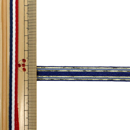 リボン 『ライン 約10mm幅×約90cm巻き ブルー R208』 大前