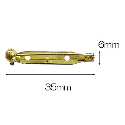 Kunsthandwerk "Rotationsbroschenhalterung 35mm Gold"