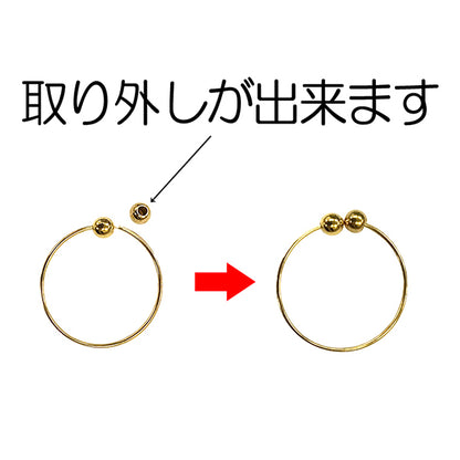 Handicraft bracket "Kata hoop earrings 16mm gold color"