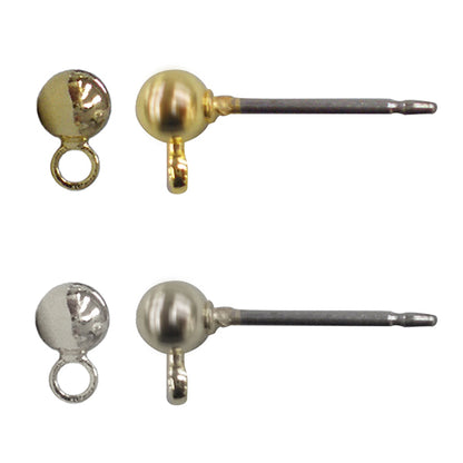 الأجهزة اليدوية "أقراط كرة تيتانيوم 3 مم ذهبية"