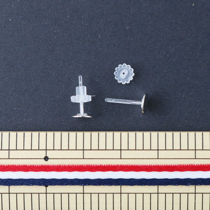 Kunsthandwerk Klammer "Harzohrringe 6mm Plattenfang S 1 Paar"