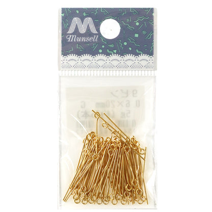 Handicraft bracket "9 pins 0.6x20mm 5g gold"