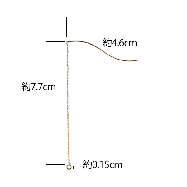 수예브래킷 "아메리칸 귀걸이 웨이브 골드 골드 g"