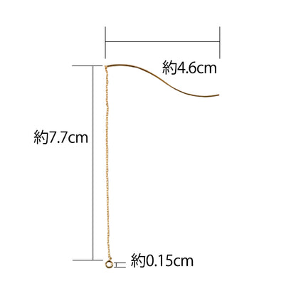 수예브래킷 "아메리칸 귀걸이 웨이브 골드 골드 g"