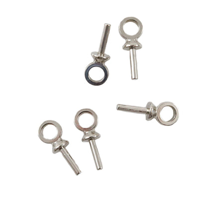 手芸金具 『ヒートン 3針芯 シルバー 5個』