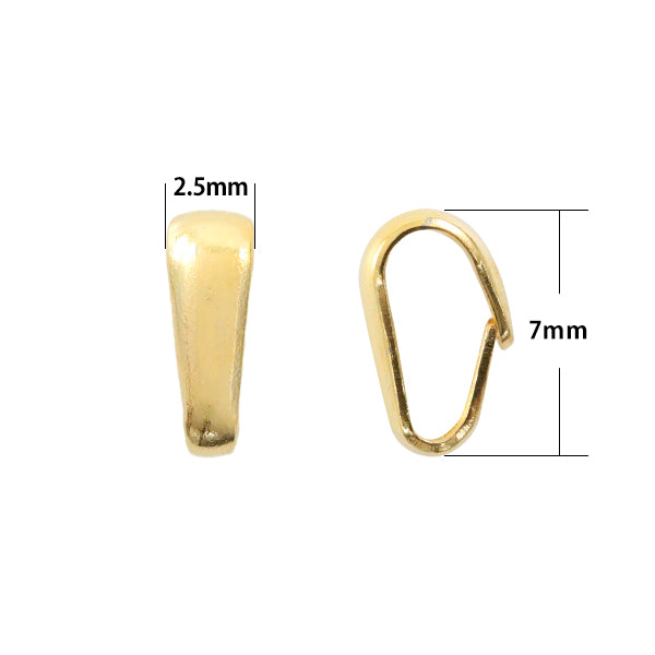 手芸金具 『甲丸バチカン 中 ゴールド 5個入り』