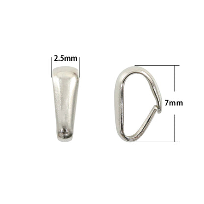 手芸金具 『甲丸バチカン 中 シルバー 5個入り』