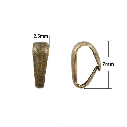 手芸金具 『甲丸バチカン 中 アンティークゴールド 5個入り』