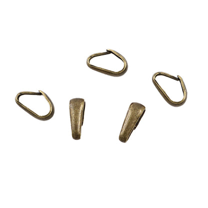 手芸金具 『甲丸バチカン 中 アンティークゴールド 5個入り』