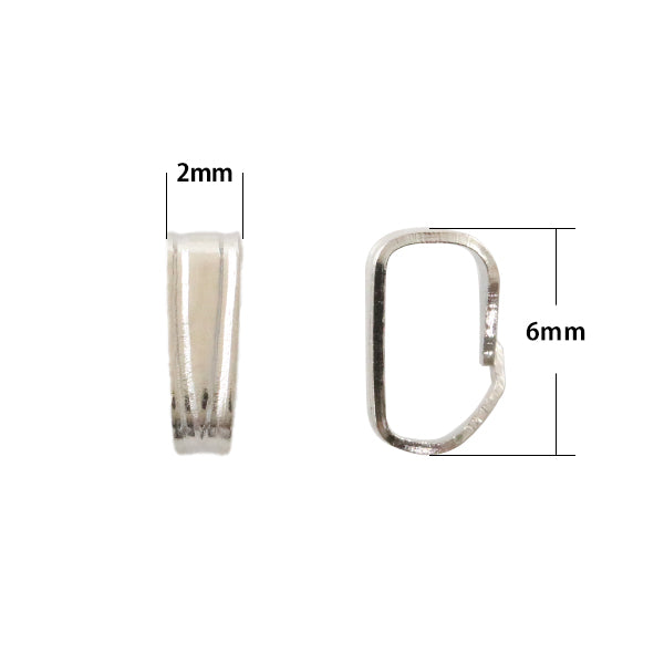 手芸金具 『スジ入りバチカン 小 シルバー 5個入り』