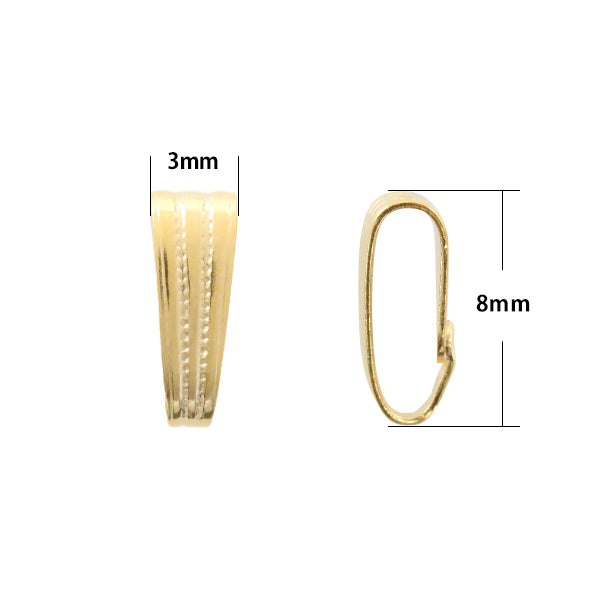 手芸金具 『スジ入りバチカン 中 ゴールド 5個入り』