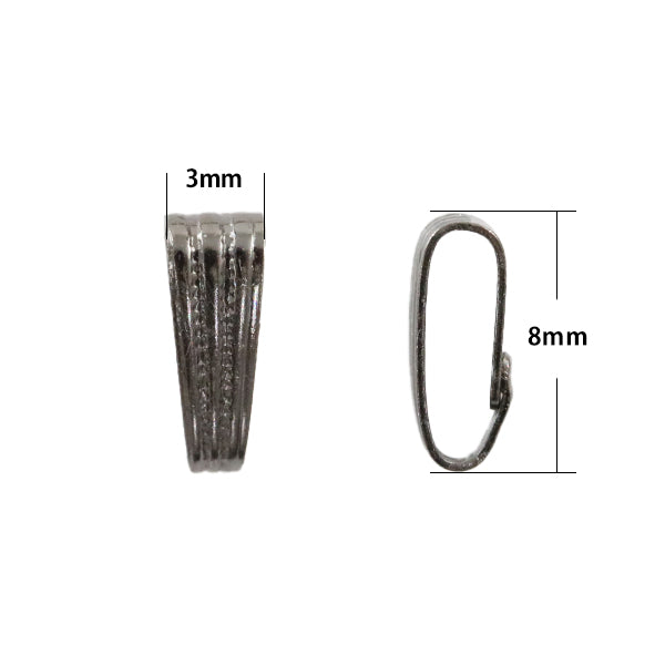 手芸金具 『スジ入りバチカン 中 ブロンズ 5個入り』