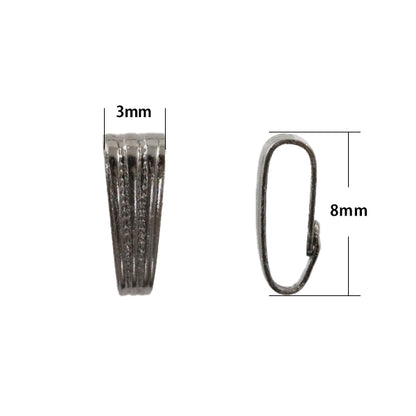 手芸金具 『スジ入りバチカン 中 ブロンズ 5個入り』