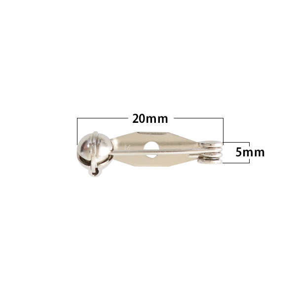 手芸金具 『回転ブローチ 20mm シルバー 7個入り』