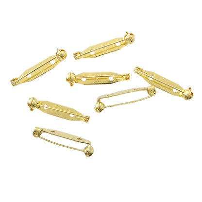 手芸金具 『回転ブローチ 28mm ゴールド 7個入り』