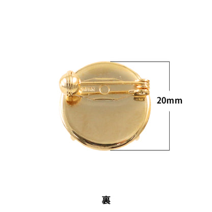 手芸金具 『シャワーブローチ 20mm ゴールド 2個入り #7022』