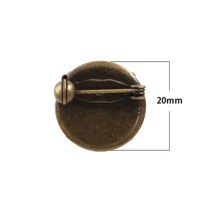 手芸金具 『シャワーブローチ 20mm アンティークゴールド 2個入り #7022』