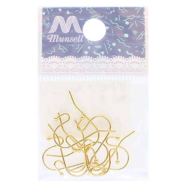 أقراط الأجهزة “أقراط على شكل حرف U رقم 1 ذهبي 5 أزواج”