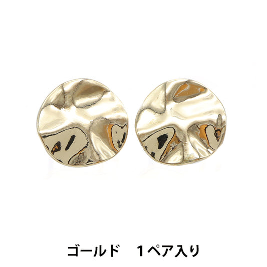 ピアス金具 『チタンピアス ラウンド 裏カン付き シリコンキャッチ付き ゴールド 1ペア』