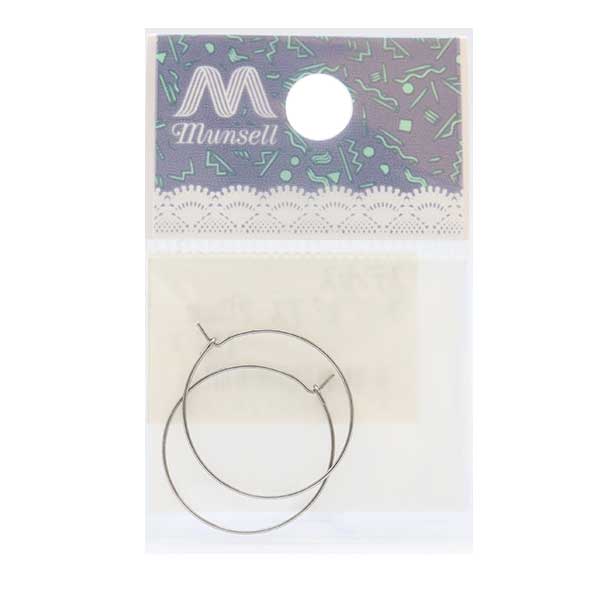 Piercing bracket "Stainless steel hoop pierced 20mm 1 pair"