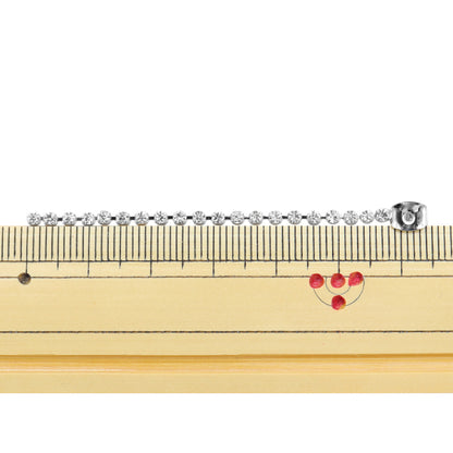 ピアス金具 『デザインキャッチ #3 連爪クリスタル シルバー』