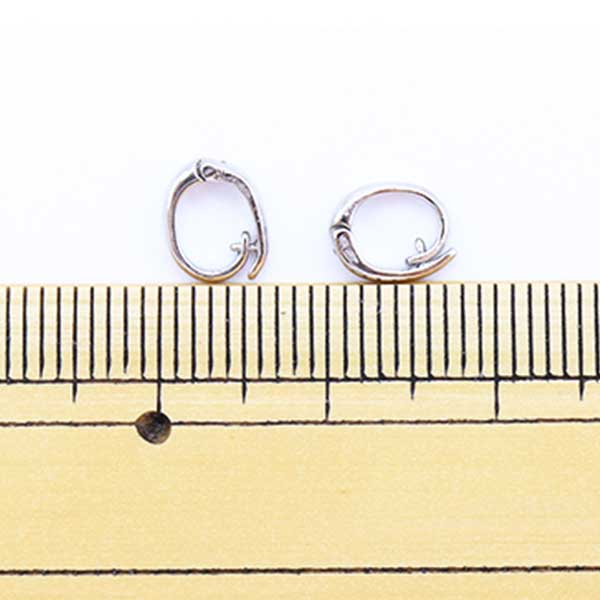 Soporte de artesanía "Clicker Oval Silver 2 piezas"