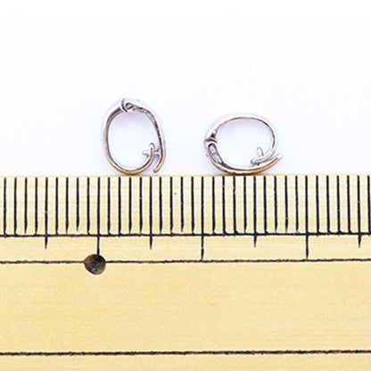 Soporte de artesanía "Clicker Oval Silver 2 piezas"