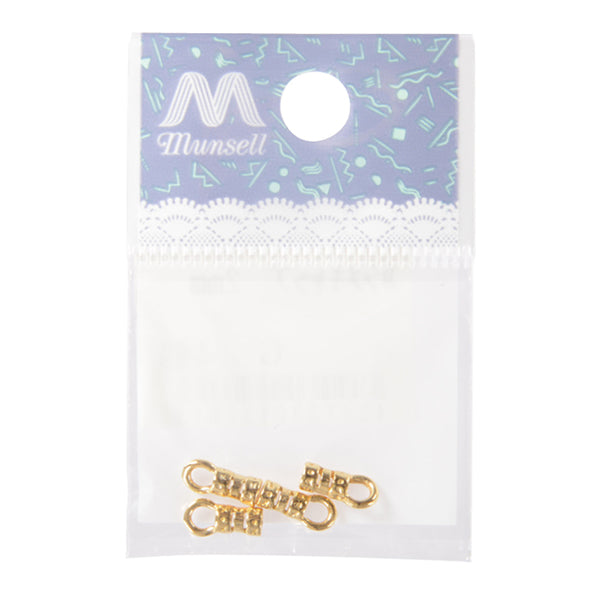 수예브래킷 "Kashime 캡 2mm 골드 4 조각"