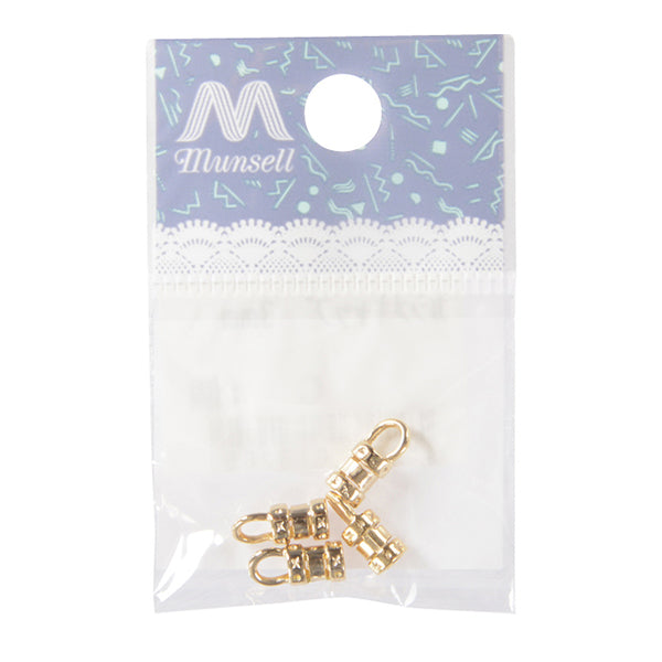 수예브래킷 "Kashime 캡 3mm 골드 4 조각"