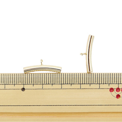 Handicraft bracket "Pipe with can 2mm gold 2 pieces"