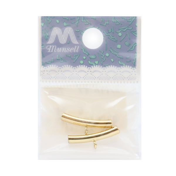 Handicraft bracket "Pipe with can 2mm gold 2 pieces"