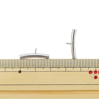 Support d'artisanat "Pipe avec canet 2 mm Silver 2 Pièces"