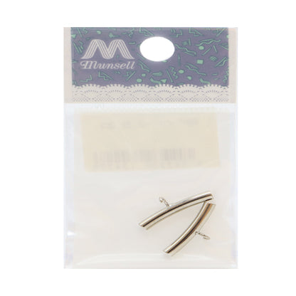 Support d'artisanat "Pipe avec canet 2 mm Silver 2 Pièces"