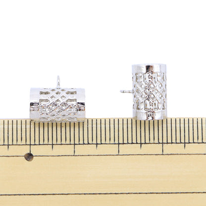 Handicraft bracket "Chan with Sukashi Pipe Big Silver 2 pieces"