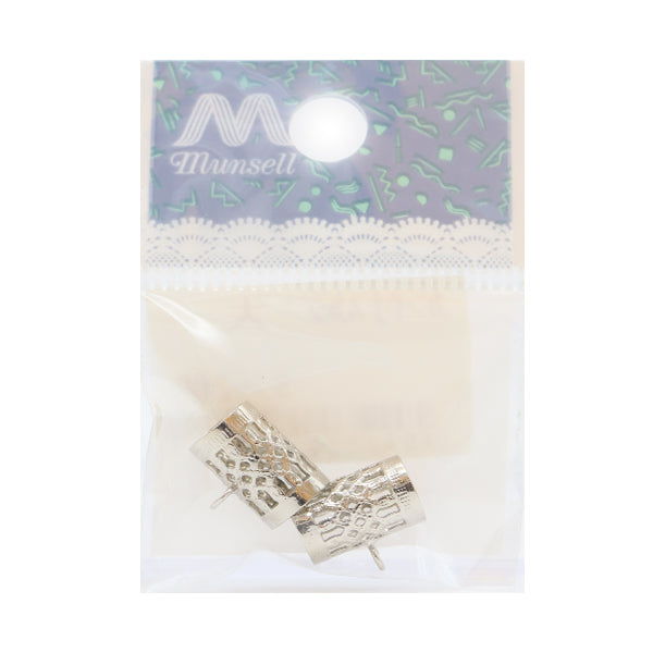 Handicraft bracket "Chan with Sukashi Pipe Big Silver 2 pieces"