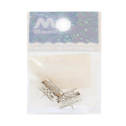 Handicraft bracket "Chan with Sukashi Pipe Big Silver 2 pieces"