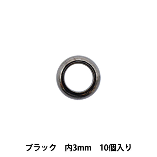 Kunsthandwerk "3 mm schwarz in Komaru Ring 10 Stücke"