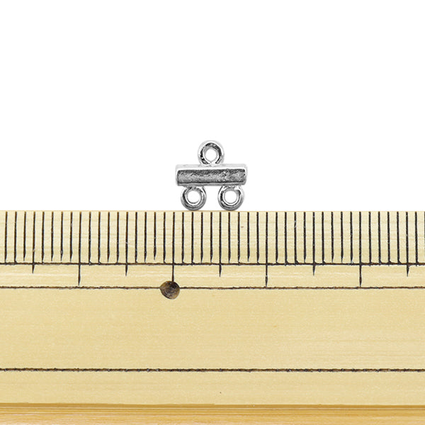 مستلزمات الأشغال اليدوية "شريط النهاية 2 حلقة أفقي فضي 2 قطعة"