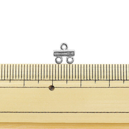 مستلزمات الأشغال اليدوية "شريط النهاية 2 حلقة أفقي فضي 2 قطعة"