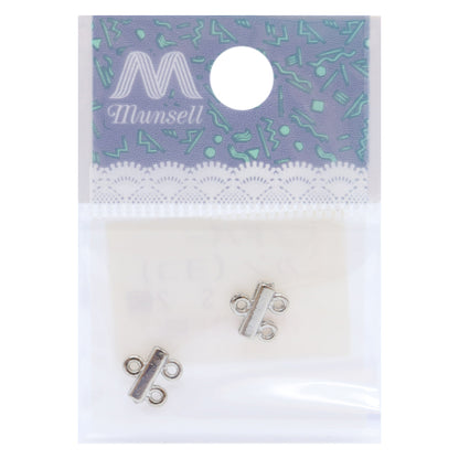 مستلزمات الأشغال اليدوية "شريط النهاية 2 حلقة أفقي فضي 2 قطعة"