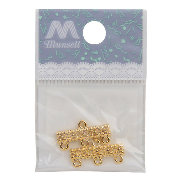 تركيبات اشغال يدوية "بار معدن كبير 3 بار ذهبي 2 قطعة"