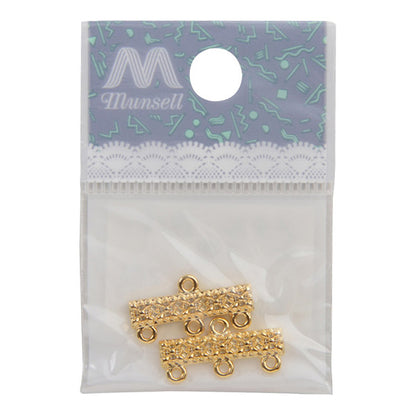 تركيبات اشغال يدوية "بار معدن كبير 3 بار ذهبي 2 قطعة"