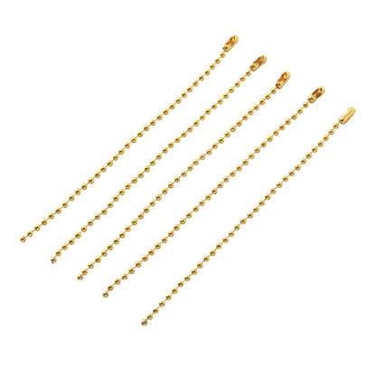مستلزمات الأشغال اليدوية "سلسلة كرة ذهبي 2.3 ملم 12 سم قطع 5 قطع"