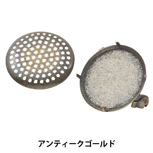 Handicraft bracket "Shower broach antique gold 25mm 1 piece #7005"