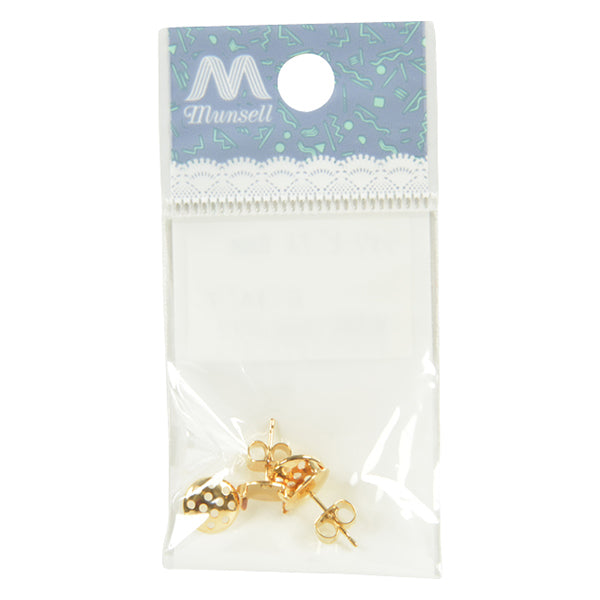 手芸金具 『シャワー ピアス ゴールド 8mm 1ペア』