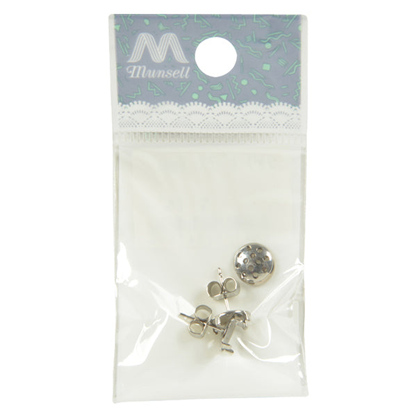 手芸金具 『シャワー ピアス シルバー 8mm 1ペア』