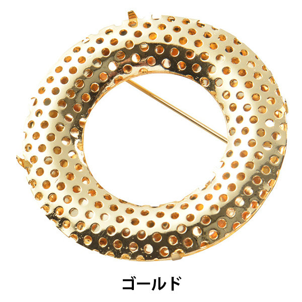 Handicraft bracket "Shower brooch donut gold 1 piece #7014"