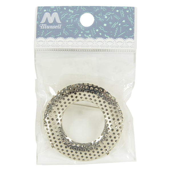 Support d'artisanat "Broche de douche Silver Donut 1 pièce # 7014"